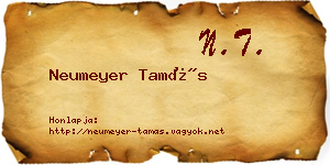 Neumeyer Tamás névjegykártya