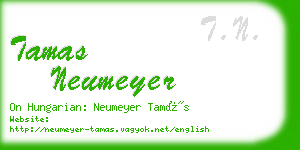 tamas neumeyer business card
